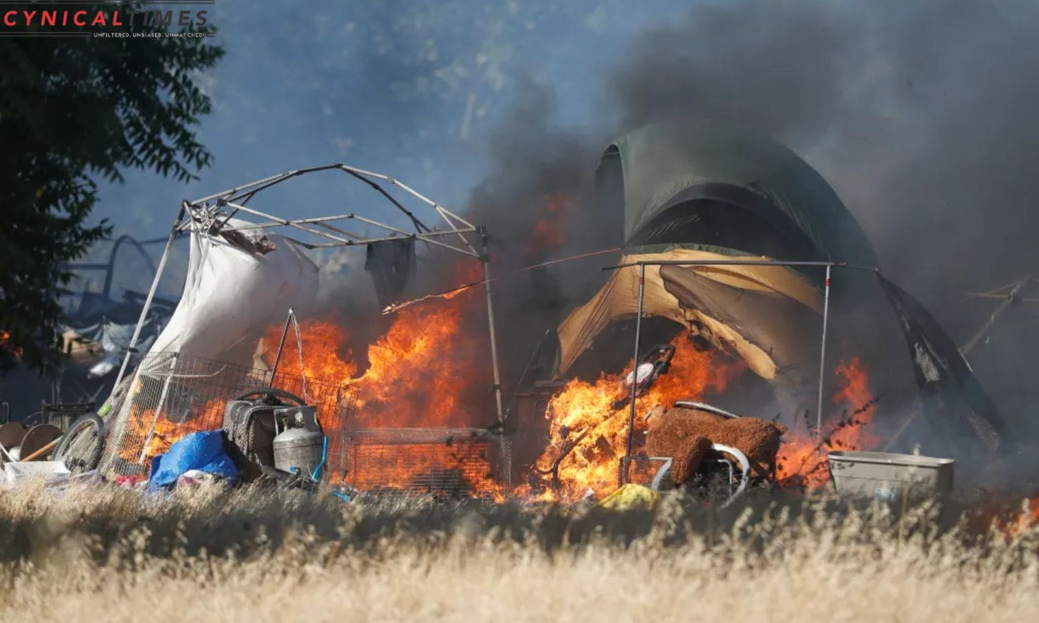 San Jose Homeless Camp Fire