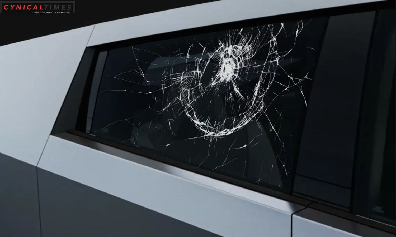 Tesla Genius Move Cybertruck Broken Glass