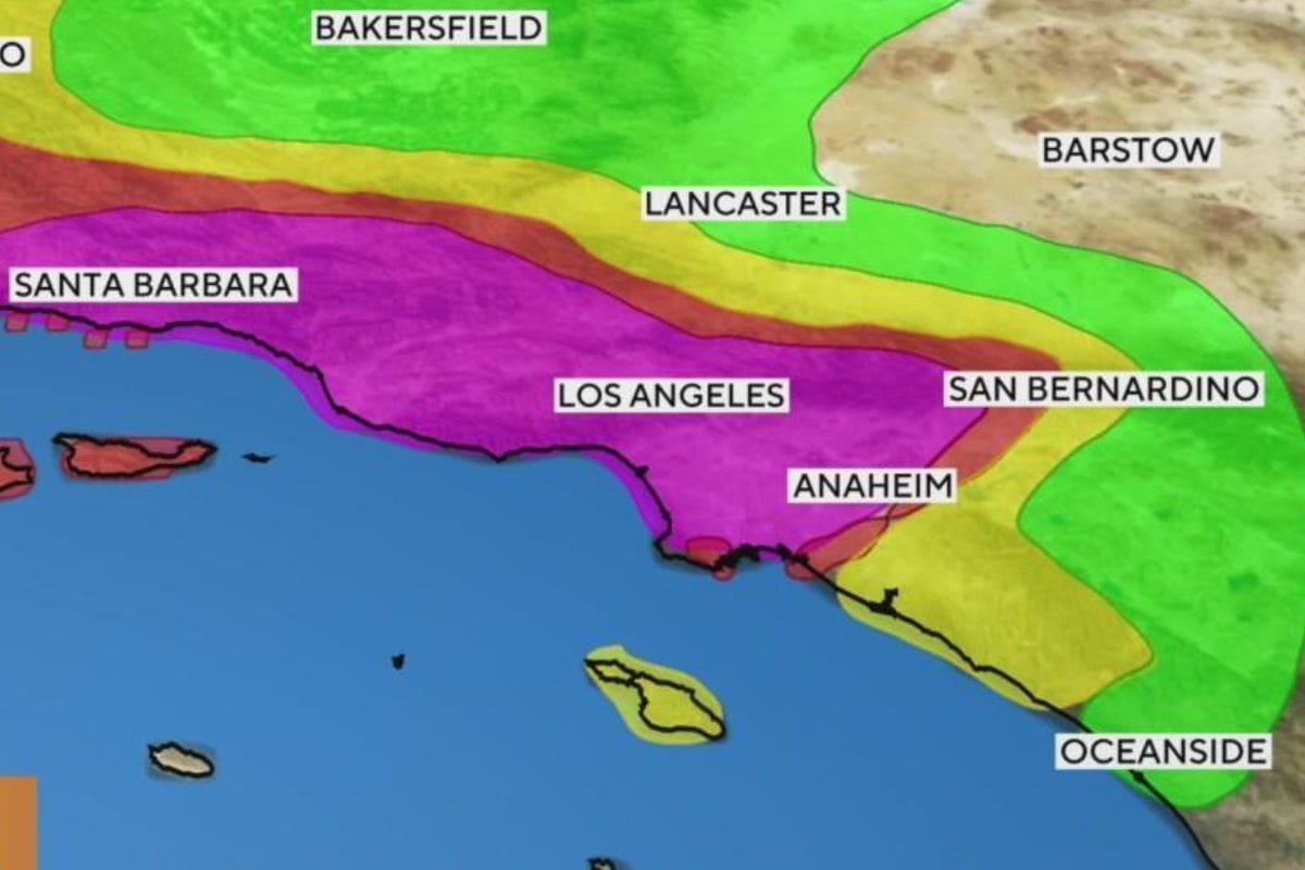 Potentially Flash Flooding in California