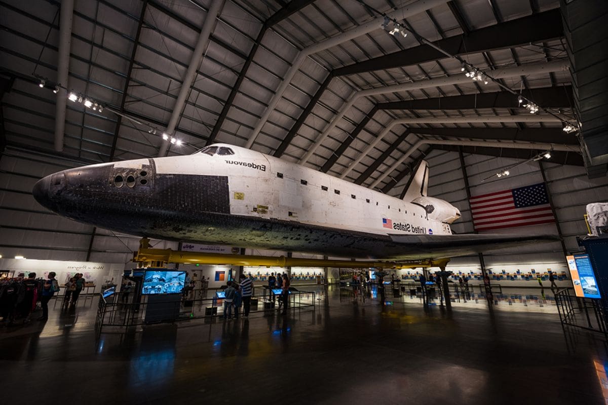 Space Shuttle Endeavour Standing in California