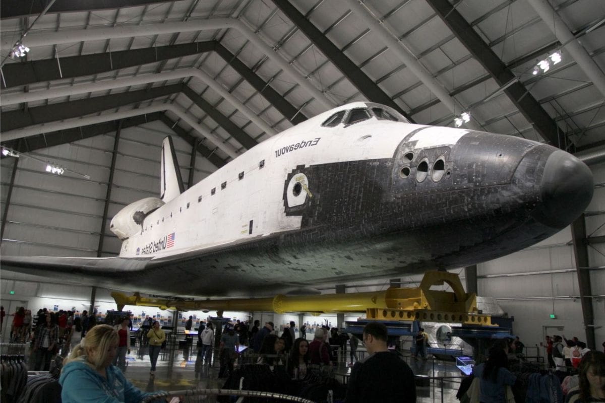 Space Shuttle Endeavour Standing in California