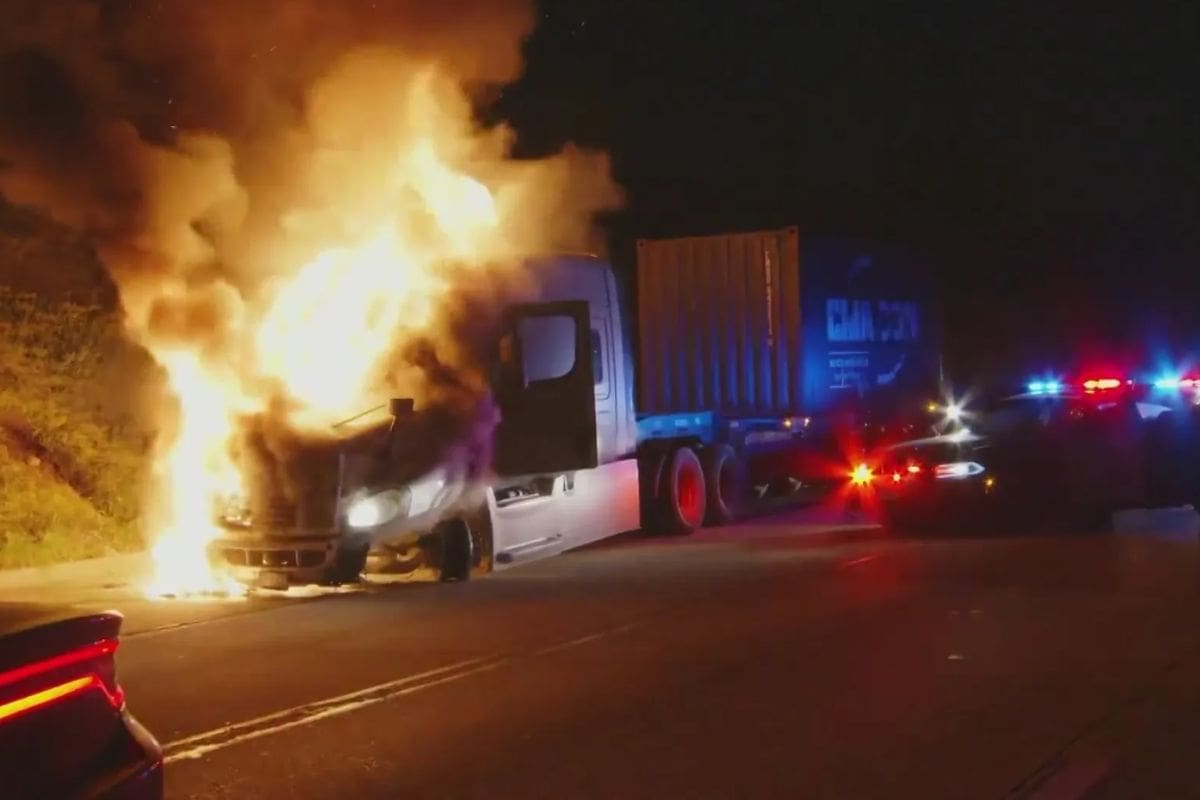 Stolen Truck Inferno Leaves 