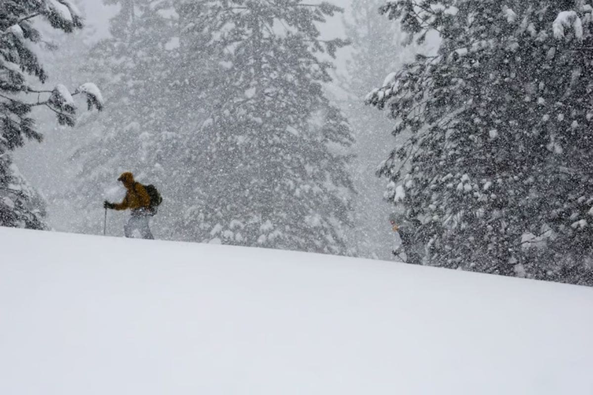 Workers Brave 10-Foot Snow Tunnel 