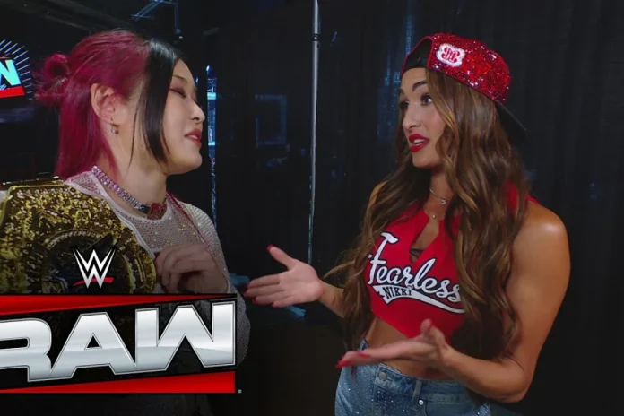 Stephanie Vaquer name mispronunciation Nikki Bella backstage