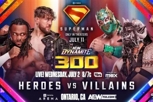 Tony Khan announces AEW Heroes vs Villains showdown for Dynamite 300 in epic Superman movie tie-in match