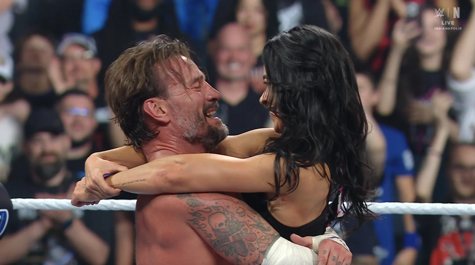 CM Punk AJ Lee victory