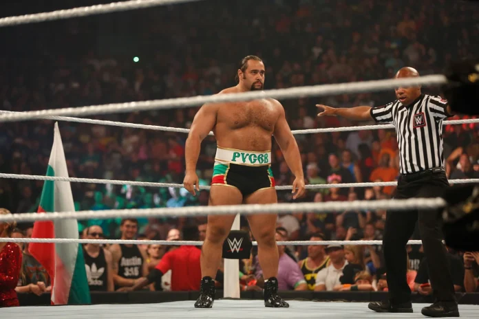 Rusev backstage WWE SmackDown action