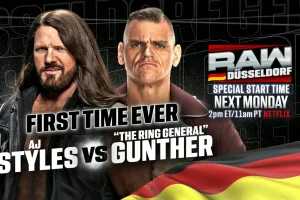 WWE RAW January 12 Matches: Styles vs Gunther Stuns Fans